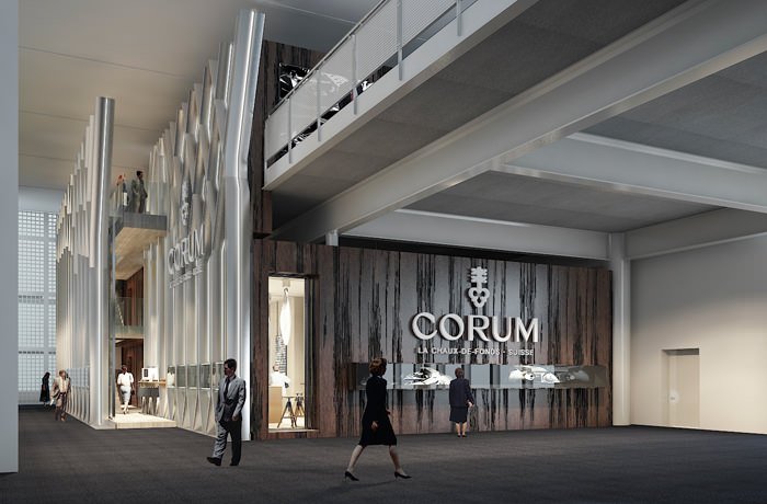 A preview of the new Corum booth