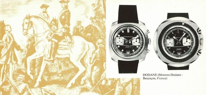 Dodane watches in a 1972 issue of Europa Star