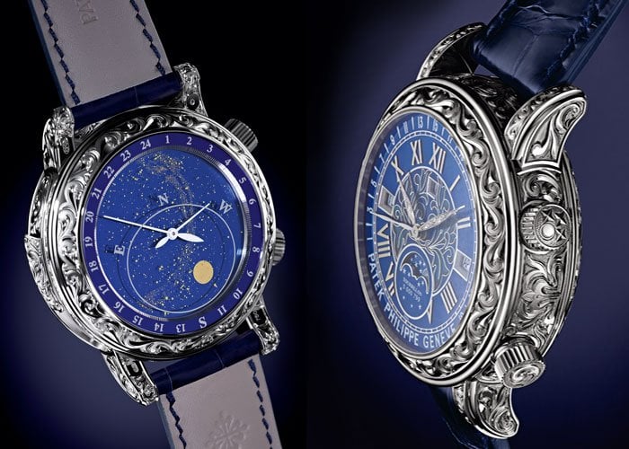 The Patek Philippe reference 6002 Sky Moon Tourbillon is as complicated on one face as it is on the other.