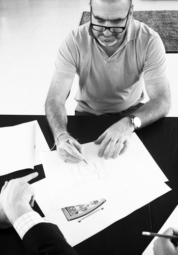 Eric Cantona working on his first Hautlence Limited Edition timepiece