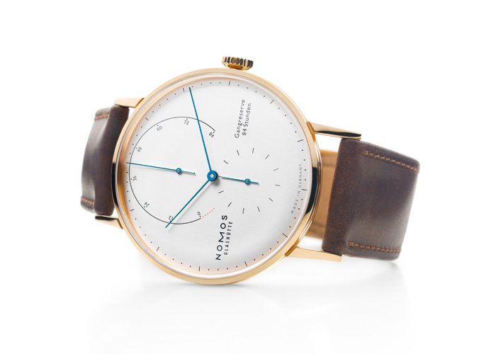 Lambda Roségold with blued hands by Nomos