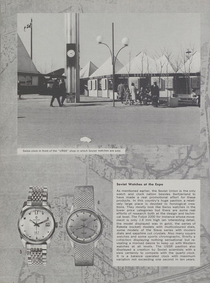 In 1967, Europa Star visited the Soviet watchmaking stand at Expo 67 in Montréal. This was the first time Raketa was mentioned in Europe Star, just a few years after the creation of the brand.