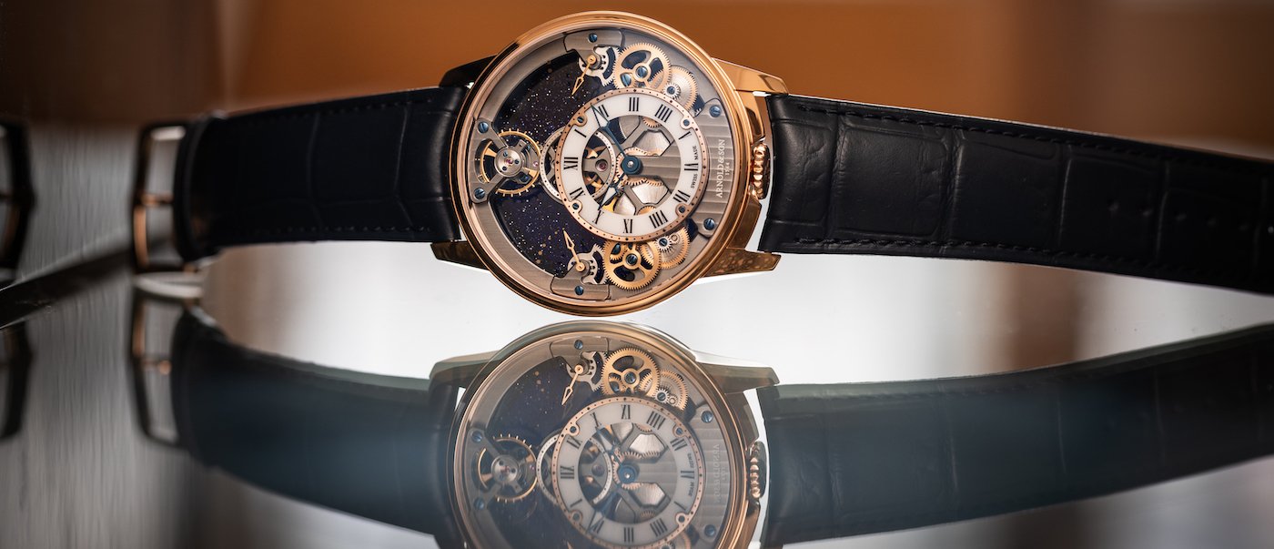 Arnold & Son presents the Time Pyramid 42.5 Red Gold & Platinum
