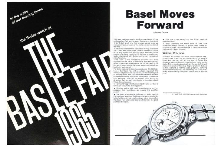 A selection of archive pieces from Europa Star about the Basel fair (our publication has been an exhibitor for over 80 years)