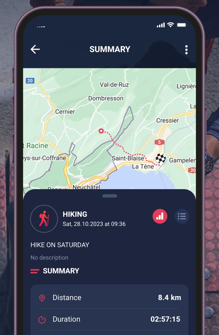 The app dedicated to T-Touch Connect has been updated to coincide with the launch. The ‘Workouts' function allows users to choose from a range of activities. Once the activity has started, live statistics including distance, speed, heart rate and calories are available.