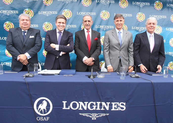 The press conference where Longines announced its partnership with the Organización Latinoamericana de Fomento del Sangre Pura de Carrera (OSAF)
