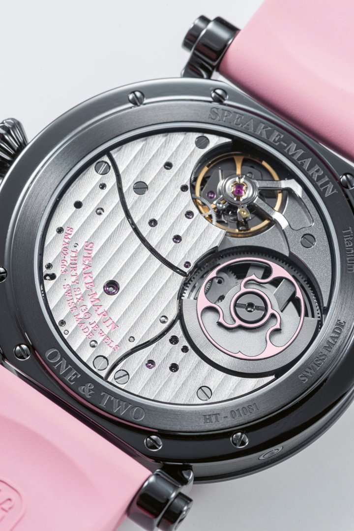 Speake Marin One & Two Openworked Dual Time Pink