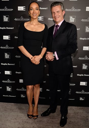 Carmen Chaplin and Daniel Riedo (CEO of Jaeger-LeCoultre)