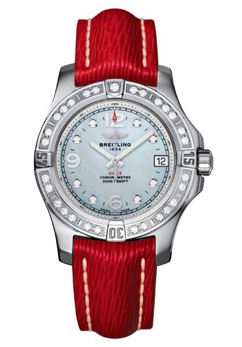 Colt 36 by Breitling (with leather strap with diamond-set bezel)