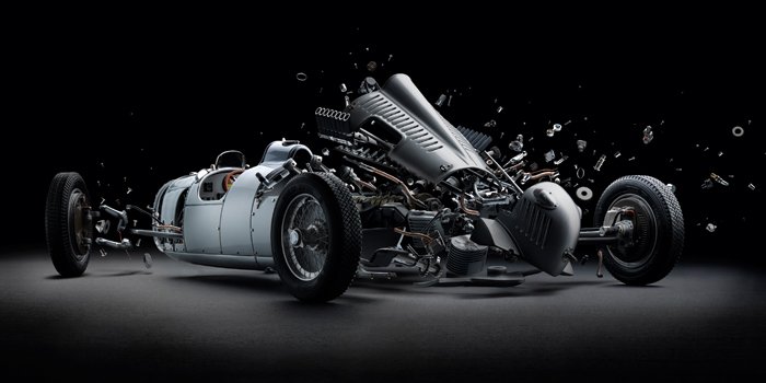 Image by Fabian Oefner - disintegrating Audi Auto Union TypeC