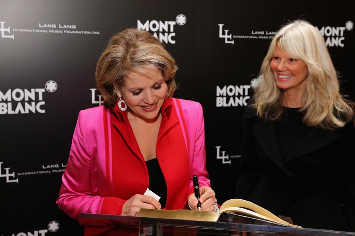 Opera Singer Renée Fleming and Montblanc Director PR International and Cultural Affairs, Ingrid Roosen-Trinks attend The Lang Lang International Music Foundation Inaugural Gala supported by Montblanc