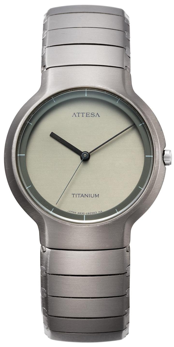 1987: A new titanium is developed with a soft brilliance: the ATTESA watch.