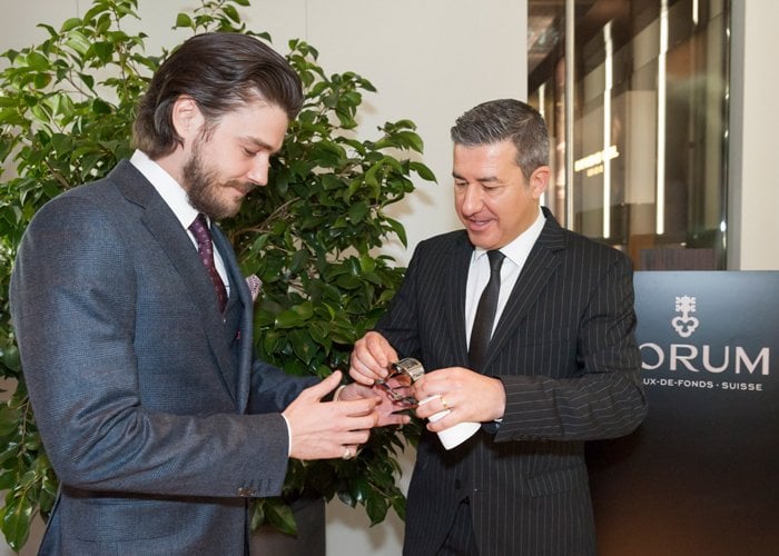 Corum CEO Antonio Calce with Russian actor Maxim Matveev