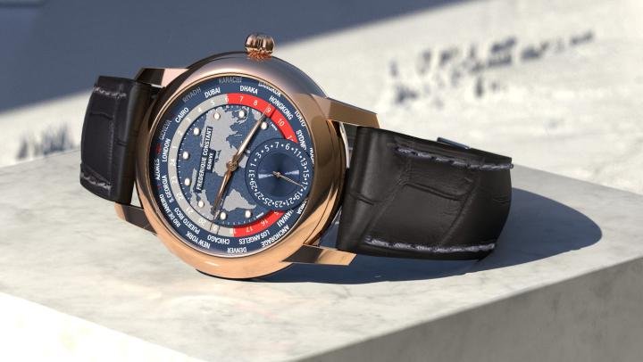 For the first time, the Classic Worldtimer Manufacture comes dressed in an 18-karat pink gold case this year, in a limited edition of 88 pieces.