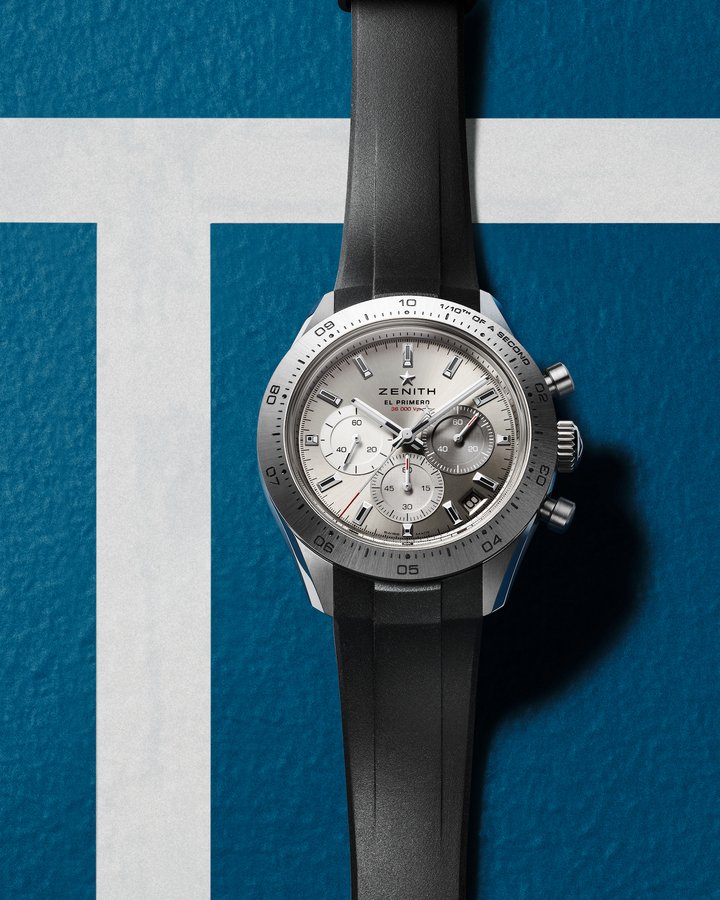 Zenith presented the titanium version of its Chronomaster Sport at the opening of the UTS tennis championship, of which the brand is the official timekeeper.