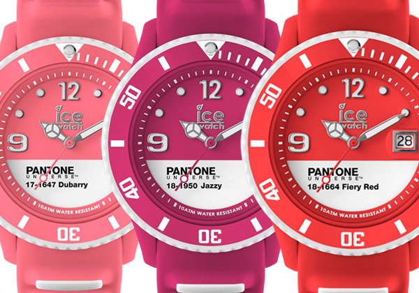 PANTONE UNIVERSETM DUBARRY, JAZZY and FIERY RED by Ice-Watch