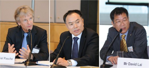 Jean-Daniel Pasche, President of the Federation of the Swiss Watch Industry, Mr Dae-Boong Kim of the Korean Watch & Clock Industry Cooperative, Mr David Lai, President of the Hong Kong Watch Manufacturers Association Ltd.