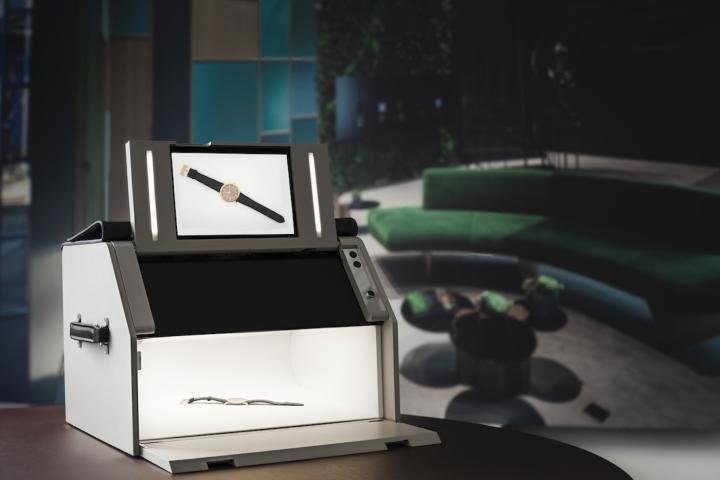 The solution comes equipped with a lighting dome to provide high-quality lighting, and a camera system to capture static or moving images of a watch being handled.