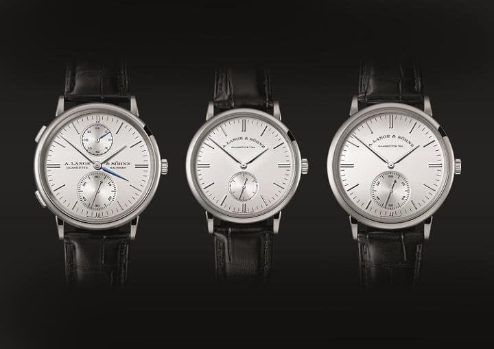 The new-generation SAXONIA DUAL TIME, SAXONIA and SAXONIA AUTOMATIC watches in white gold