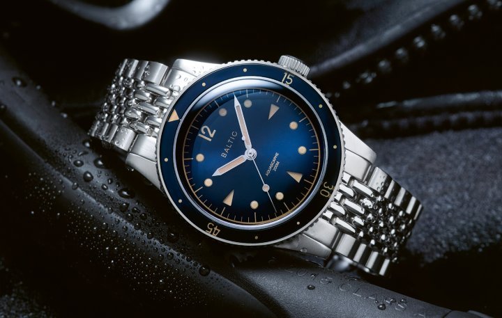 At €580 and powered by a Miyota movement, the Aquascaphe dive watch is one of Baltic's bestsellers.