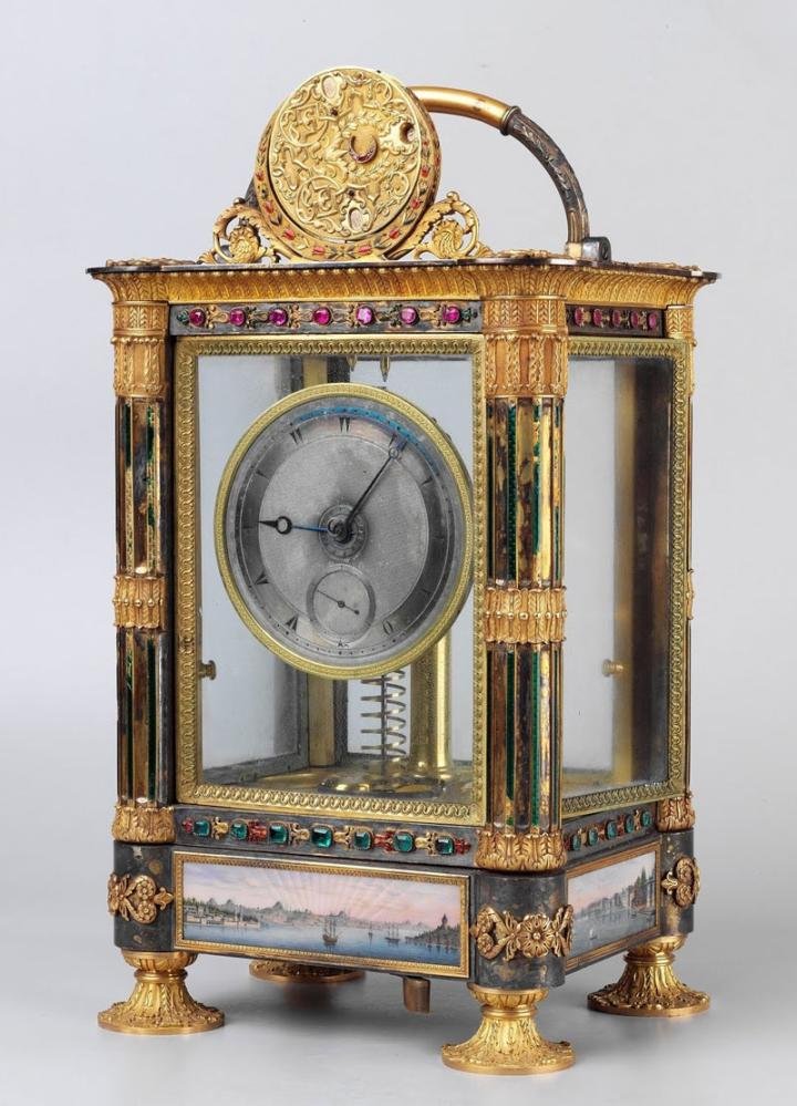 Breguet's sympathique clock, offered by the French government as a gift to Sultan Mahmud II. Today on display in the Topkapi Palace Museum.