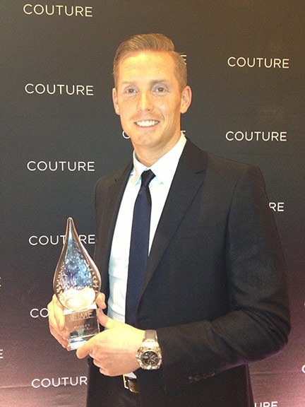 Ton Cobelens with the “People's Choice” Award at the annual Couture Time Awards