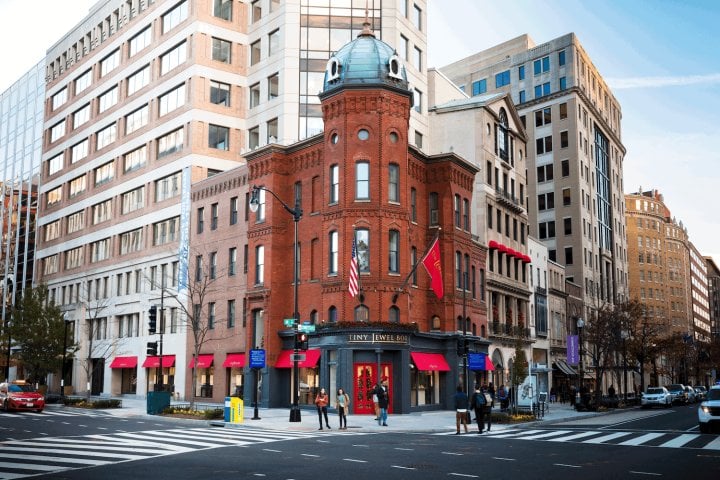 Tiny Jewel Box, which was expanded three years ago, occupies a historic building in downtown Washington DC