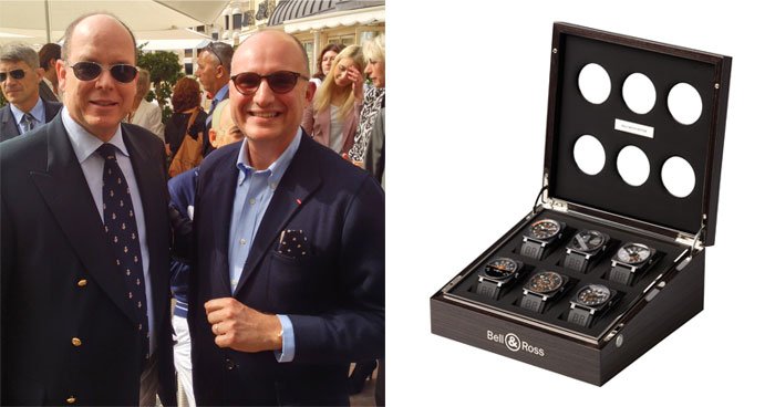 Left: Prince Albert II & Carlos Rossillo - Right: Bell & Ross Collector's Box for ONLY WATCH 2013