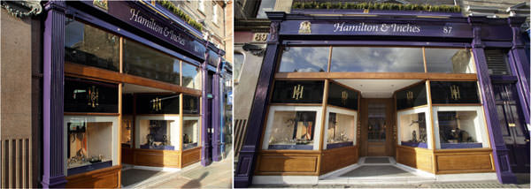 Scottish time: Hamilton & Inches, Edinburgh, Scotland