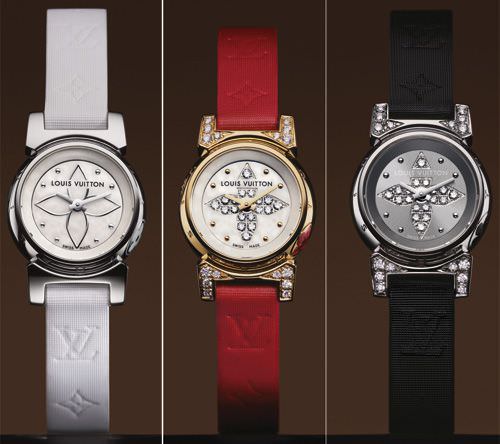 Louis Vuitton Tambour Bijou Noir Quartz Watch Stainless Steel And