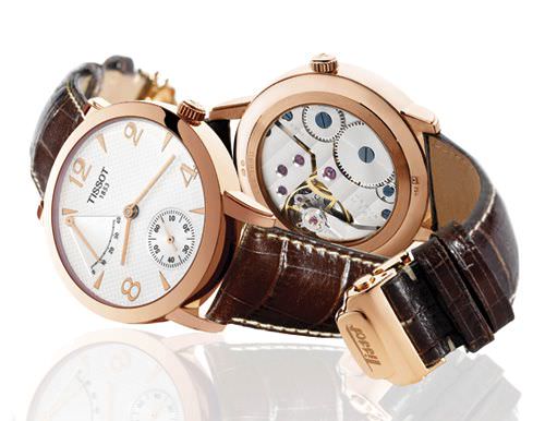 Tissot sculpture line on sale mechanical 18k gold