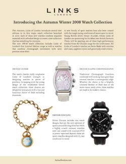 Links London Introducing The Autumn Winter 08 Watch