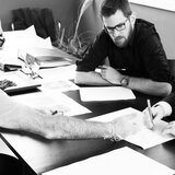 Hautlence CEO and founder Guillaume Tetu (Right) and Eric Cantona (Left)