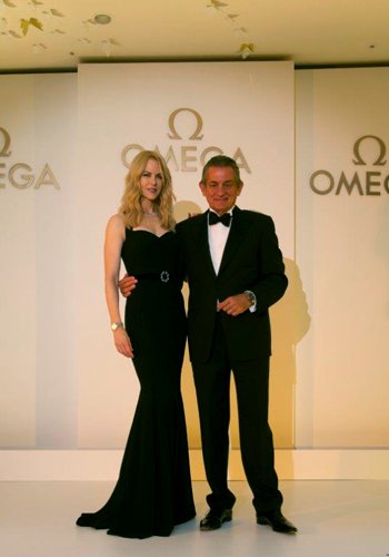 Nicole Kidman and Omega President Stephen Urquhart