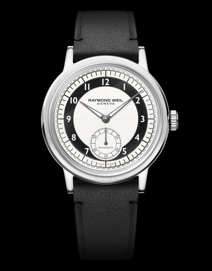 Raymond Weil reinterprets the elegance of Tuxedo dials with the millesime small seconds
