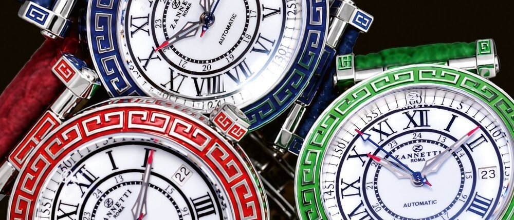Zannetti Impero Titanium: catching the light with enamel 