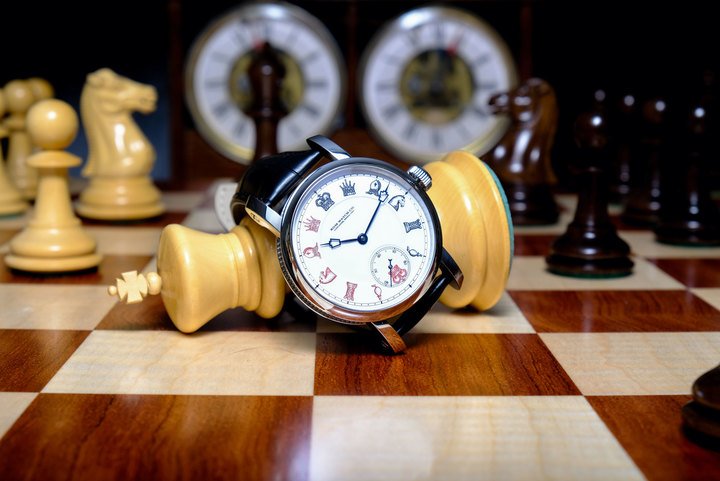 PS-801-CH “Chess in Enamel”: the first RGM timepiece with a double-sunk real glass fired enamel dial