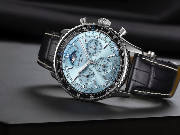 Breitling's new ice-blue Navitimer B19 perpetual calendar chronograph