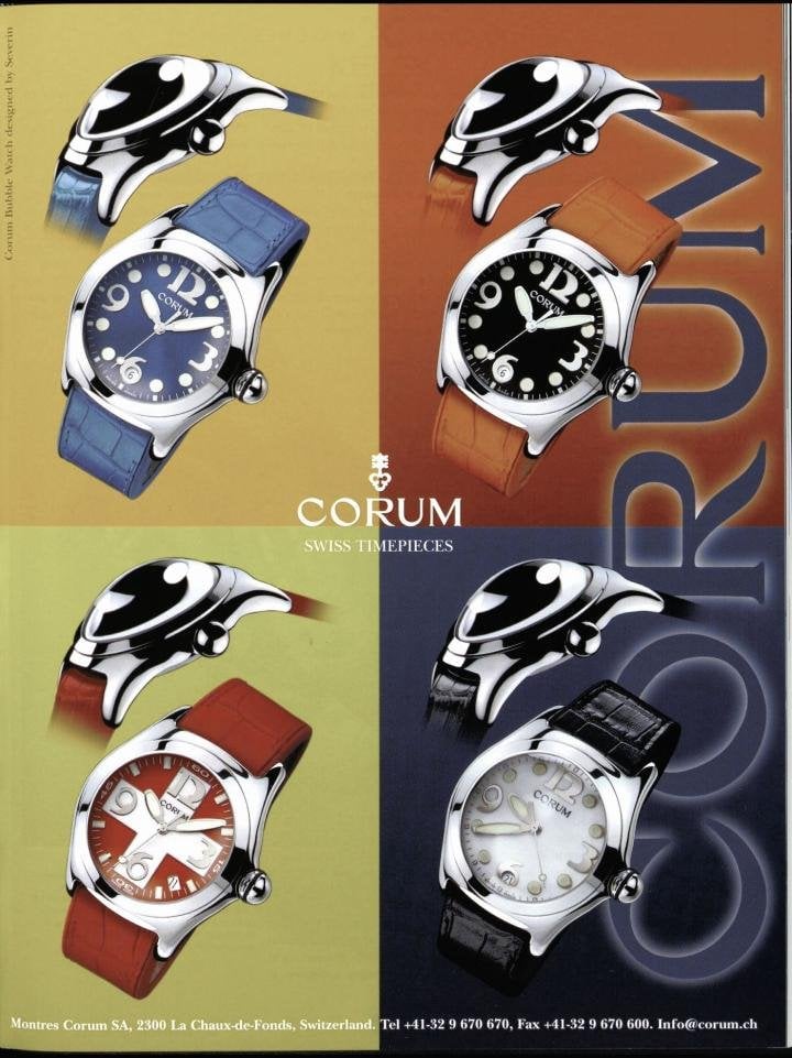 Just launched: the new Bubble watch by Corum in 2000 in Europa Star