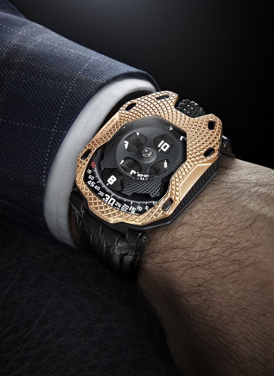 Urwerk's latest model is raging gold