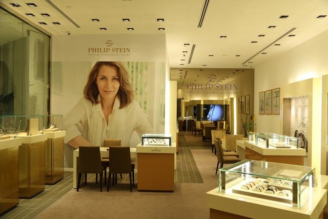 The interior of the Philip Stein flagship store at ION, Singapore