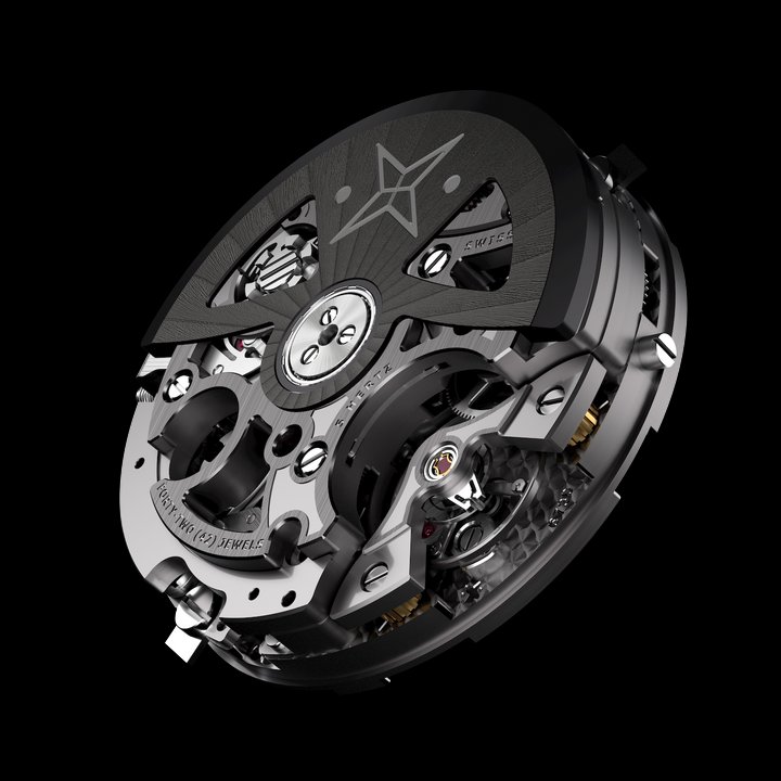 ...also available with its split-seconds function, here in titanium.
