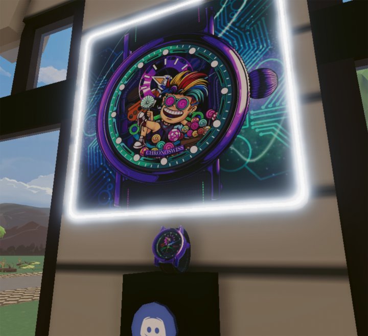 Users of the Decentraland metaverse can explore the digital atelier of Chronoswiss and equip their avatar either with a luxury 3D wearable or be one of eight to get hold of the brand's Decentraland exclusive Open Gear ReSec Sugar Rush timepiece.