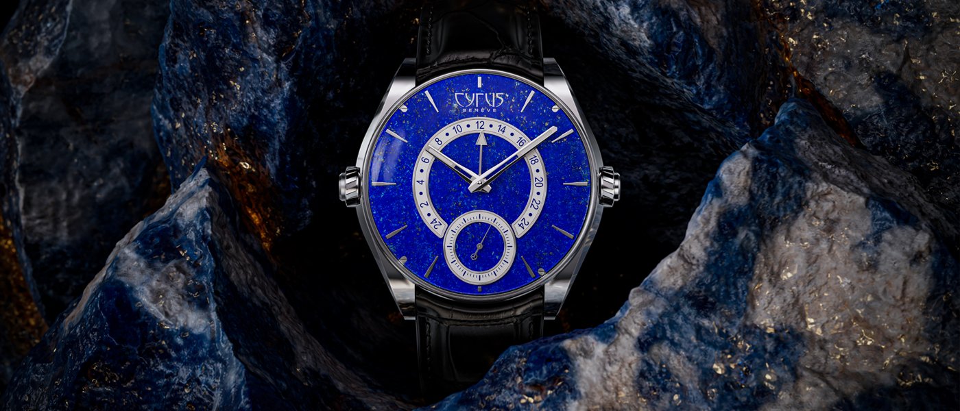 Cyrus Dominion Lapis Blue GMT: carved in stone 