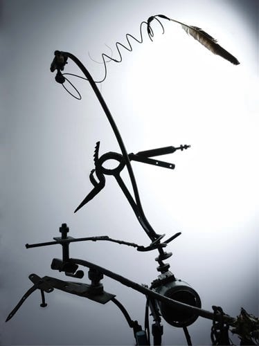 One of Denis Hayoun's photographs of a Tinguely work