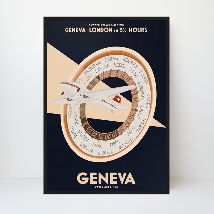 World Time Soars: “Unveiled at Geneva Watch Days 2023, World Time Soars is a vivid intersection between the golden age of aviation and modern horological excellence. A classic among aircraft, a DC-3 gracefully navigates through the sophisticated dial of the Patek Philippe 5531R-012 World Time. The Swiss HB-COT insignia discreetly pays tribute to Louis Cottier, the visionary behind the world time mechanism, encapsulating the era-transcending narrative of the world's pioneers. In his 1935 poster, Noel Fontanet urged that Time is Money. Here, time is neither commodity nor currency: it is heritage.”