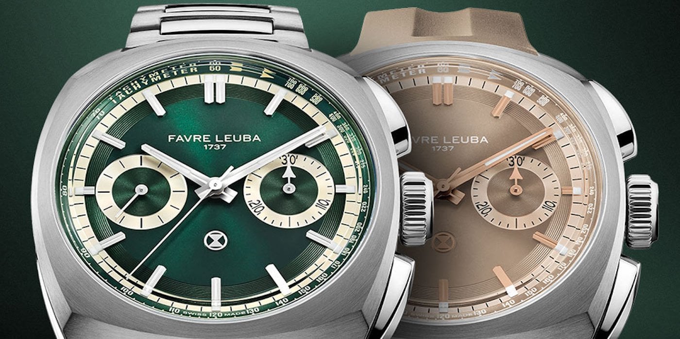Favre Leuba expands Chief Chronograph collection in British Racing Green and Dune