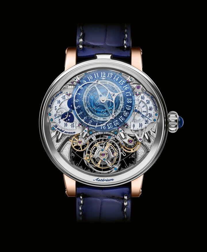 Manufactured almost entirely in-house, including the hairspring and regulating organ, the Récital 20 Astérium is a tour de force of watchmaking innovation and spectacular know-how.