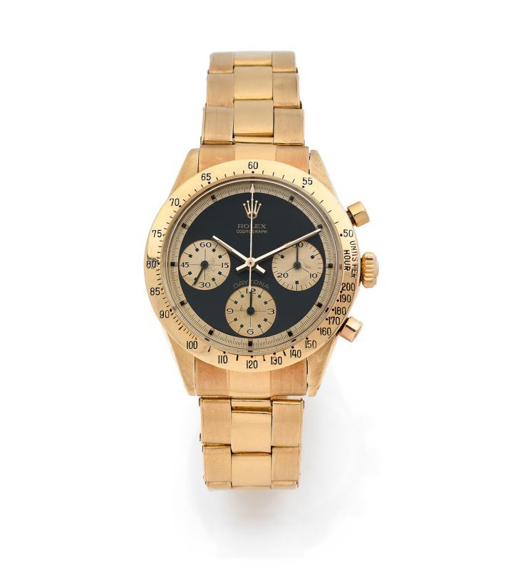 LOT 464 is home to a highly coveted Rolex watch that is set to be auctioned, causing anticipation among collectors worldwide. The Rolex Daytona JPS, also known as the Paul Newman John Player Special, is a manual wind 18k yellow gold chronograph wristwatch manufactured in approximately 1968.
