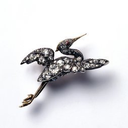 Faerber Collection Bestiary of diamond and ruby antique brooches